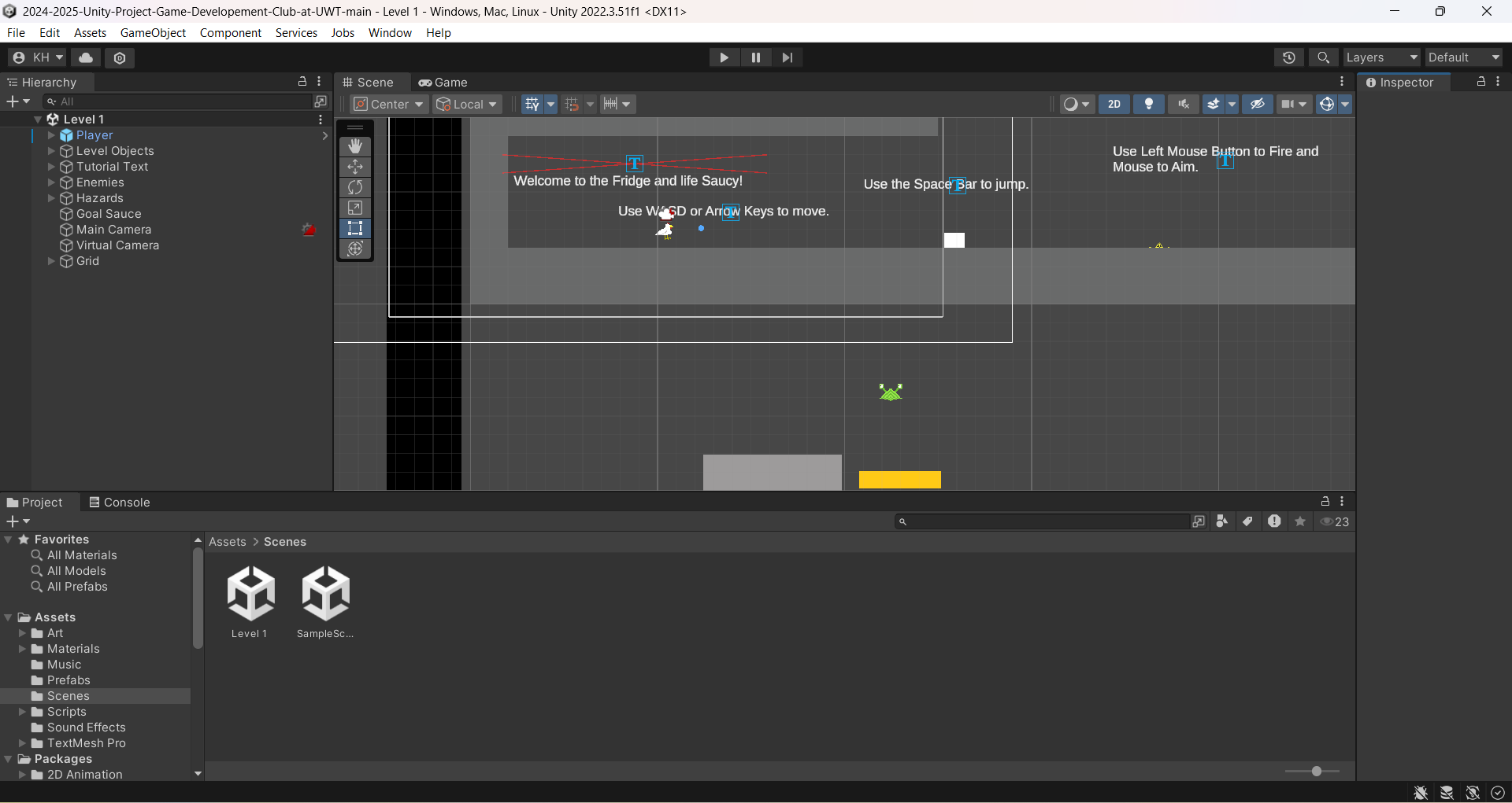 Unity Development Space Example